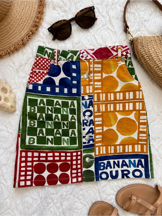 FARM Rio Dresses & Skirts - NWT Farm Rio x Anthropologie Banana Graphic Mini Skirt XS